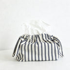 CouldNook Minimalist Striped Tissue Box - Aesthetic Fabric Storage Bag