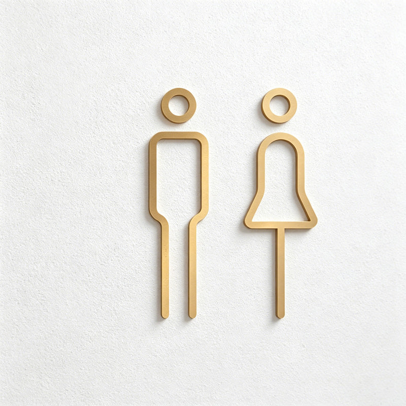 CouldNook 1Pair Of Restroom Figure Door Sign - Room Marker Decor