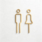 CouldNook 1Pair Of Restroom Figure Door Sign - Room Marker Decor