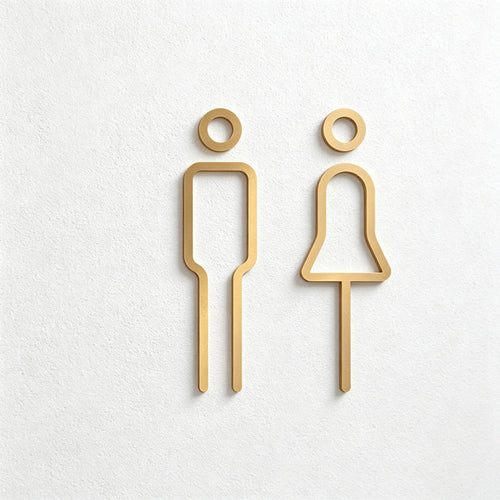 CouldNook 1Pair Of Restroom Figure Door Sign - Room Marker Decor