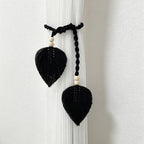 CouldNook Leaf Macrame Curtain Tieback - Soft Window Accent