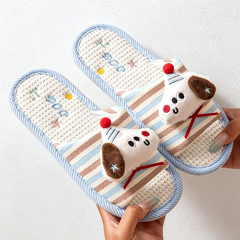 CouldNook Bear Accent Open Toe House Slippers - Family Indoor Accent