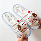 CouldNook Bear Accent Open Toe House Slippers - Family Indoor Accent