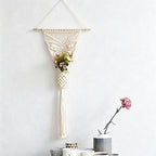 CouldNook Macrame Flower Wall Pocket - Hanging Home Decor
