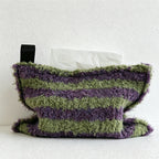 CouldNook Knitted Stripe Tissue Bag - Aesthetic Loop Velvet Case
