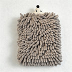 CouldNook Hedgehog Chenille Hand Towel - Quick Dry Absorbent Hanging Kitchen Towel