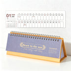 CouldNook Mini Desk Calendar - Minimalist English Desktop Calendar 2026-2025