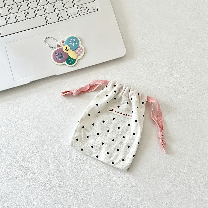CouldNook Dot Pattern Drawstring Storage Pouch Set - Travel Organizer