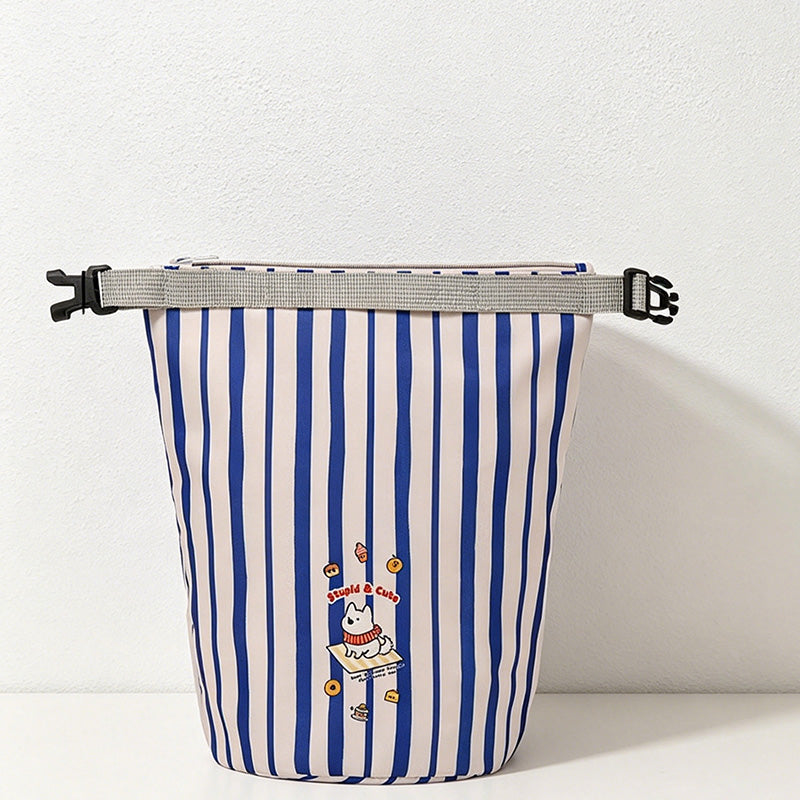 CouldNook Striped Drawstring Lunch Storage Bag - Meal Carry Accent