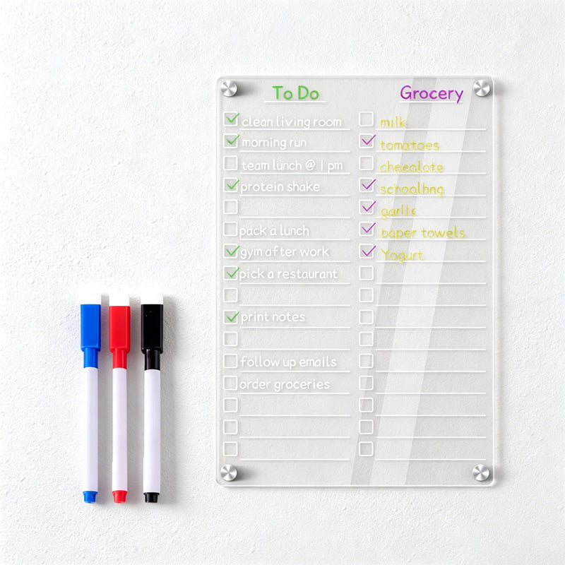 CouldNook Acrylic Weekly Checklist Board - Home Planning Organizer