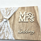 CouldNook Wedding Lace Guest Book - Wedding Guest Book with Lace Detail