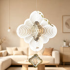 CouldNook 3D Mirror Metal Rotating Cloud Pattern - Cloud Metal Wind Spinner
