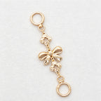 CouldNook Linked Floral Bag Charm Chain - Heart Accent