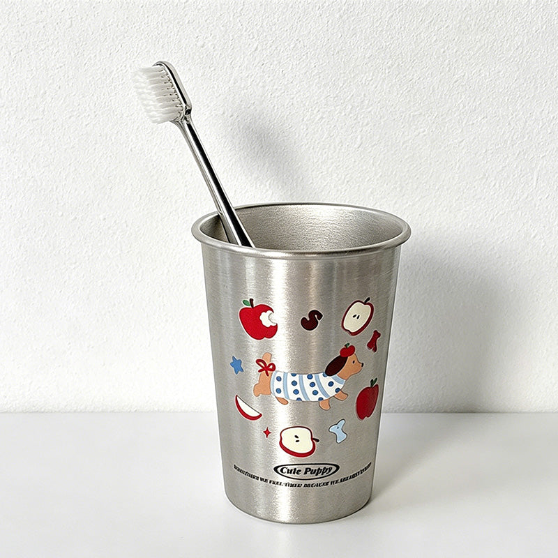CouldNook Polka Dot Dog Rinse Cup - Durable 304 Stainless Steel Tumbler