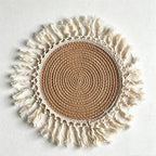 CouldNook Bohemian Tassel Mat - Aesthetic Woven Table Protector