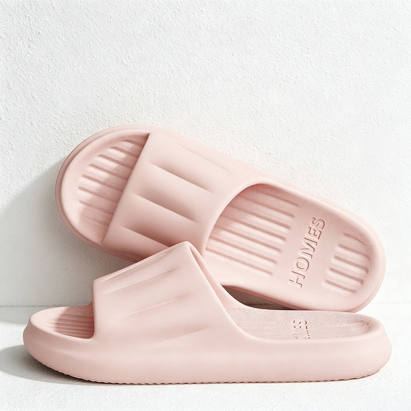 CouldNook Ribbed Sole Home Slippers - Easy Storage Accent