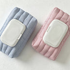 CouldNook Quilted Stripe Tissue Bag - Aesthetic Portable Fabric Case