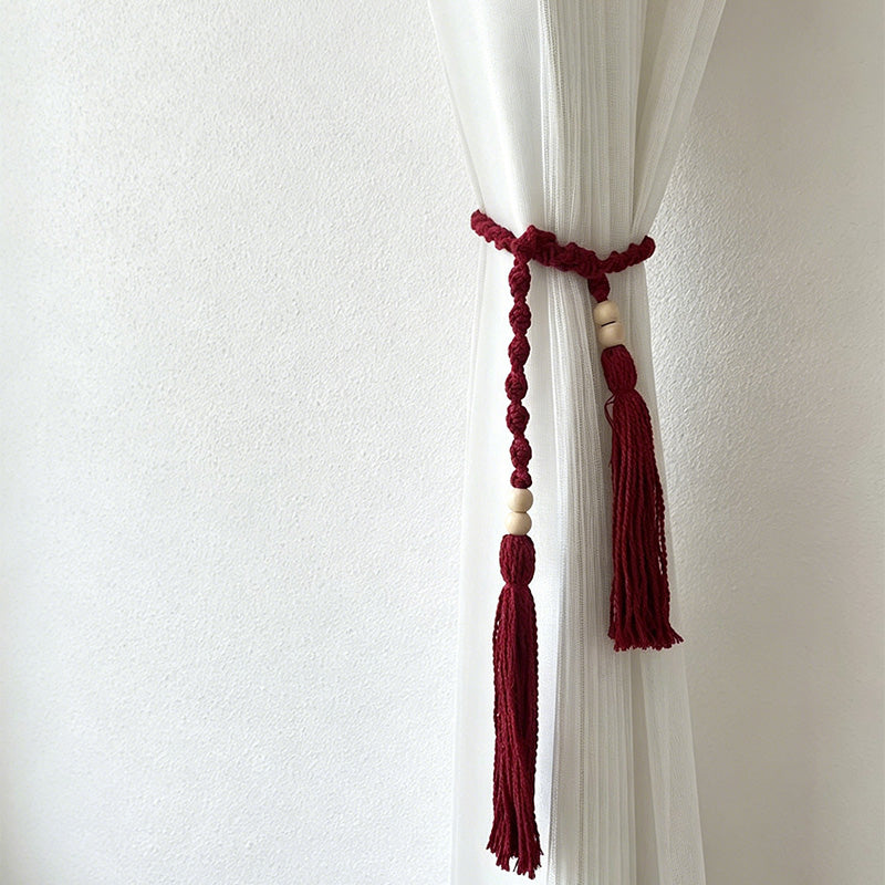 CouldNook Macrame Curtain Tieback - Window Drapery Accent