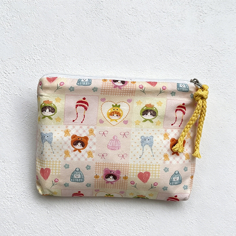 CouldNook Cartoon Animal Print Coin Pouch - Small Storage Accent