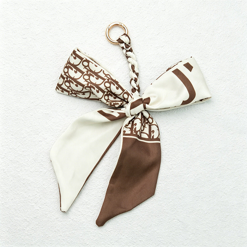 CouldNook Khaki Series Bow Bag Charm - Soft Bag Accent
