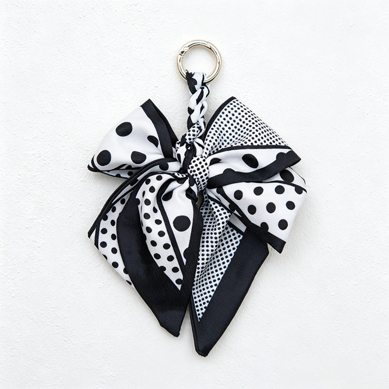 CouldNook 5.51''  Pattern Bow Bag Charm - Handle Accent