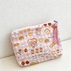 CouldNook Canvas Cosmetic Pouch Mini Zipper Makeup Coin Storage Bag - Small Storage Accent