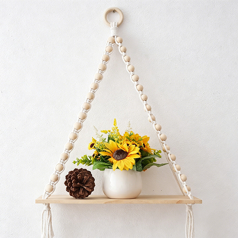 CouldNook Beaded Hanging Wall Shelf - Small Display Rack