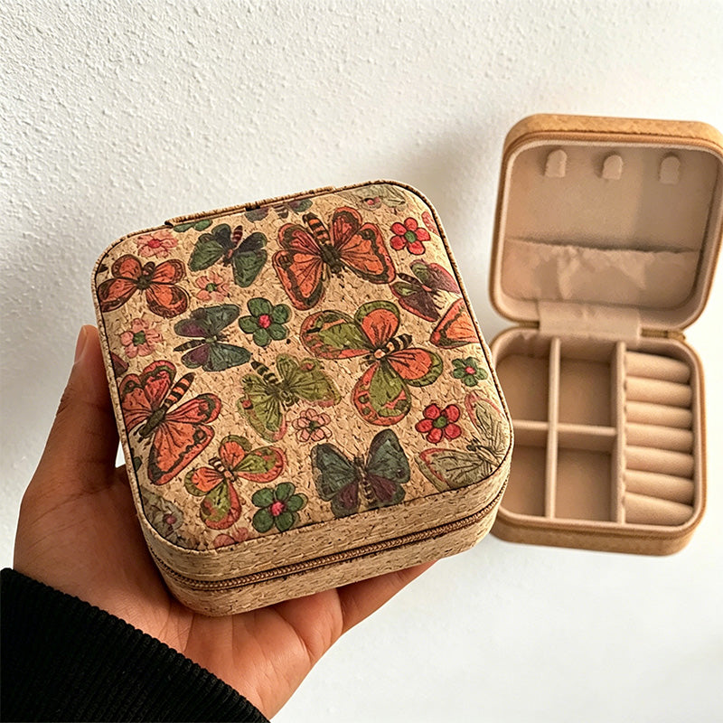 CouldNook Floral Butterfly Jewelry Case - Soft Home Gallery Storage Box
