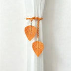 CouldNook Leaf Macrame Curtain Tieback - Soft Window Accent
