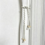 CouldNook Long Macrame Curtain Tieback - Window Drapery Accent