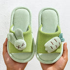 CouldNook Carrot Detail Soft Open Toe Slippers - Sunny Home Accent