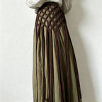 CouldNook Macrame Fringe Skirt Cover - Layered Decor Accent