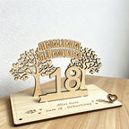 CouldNook Wooden Number Tree Table Sign - Engraved Party Decor