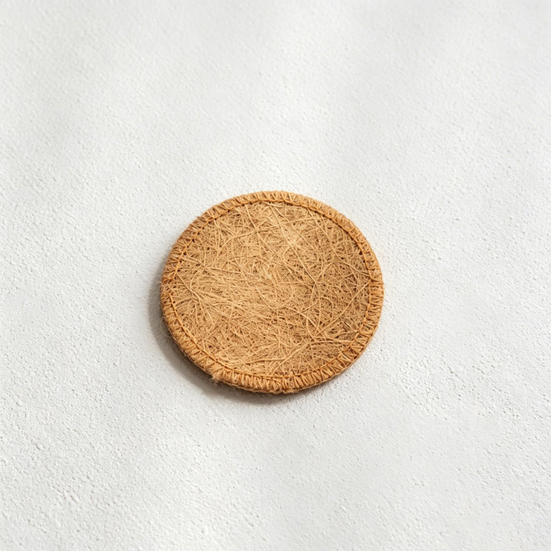 CouldNook Natural Coir Woven Tea Coaster - Rustic Zen Cup Mat