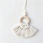 CouldNook Macrame Ring Tassel Ornament - Car and Room Accent