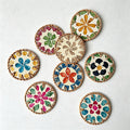 CouldNook Rattan Shell Inlaid Coaster - Aesthetic Handcrafted Mat