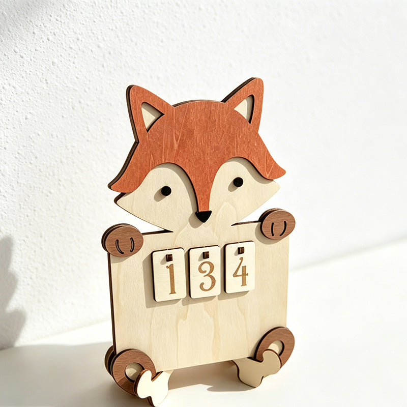 CouldNook 3D Animal Wooden Reading Counter - Tracker Desk Decor Frame