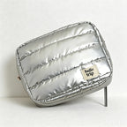 CouldNook Metallic Quilted Cosmetic Pouch - Vanity Storage Accent
