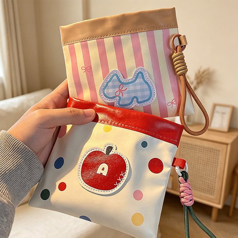 CouldNook Cartoon Mini Drawstring Pouch - Wristlet Coin & Accessory Bag