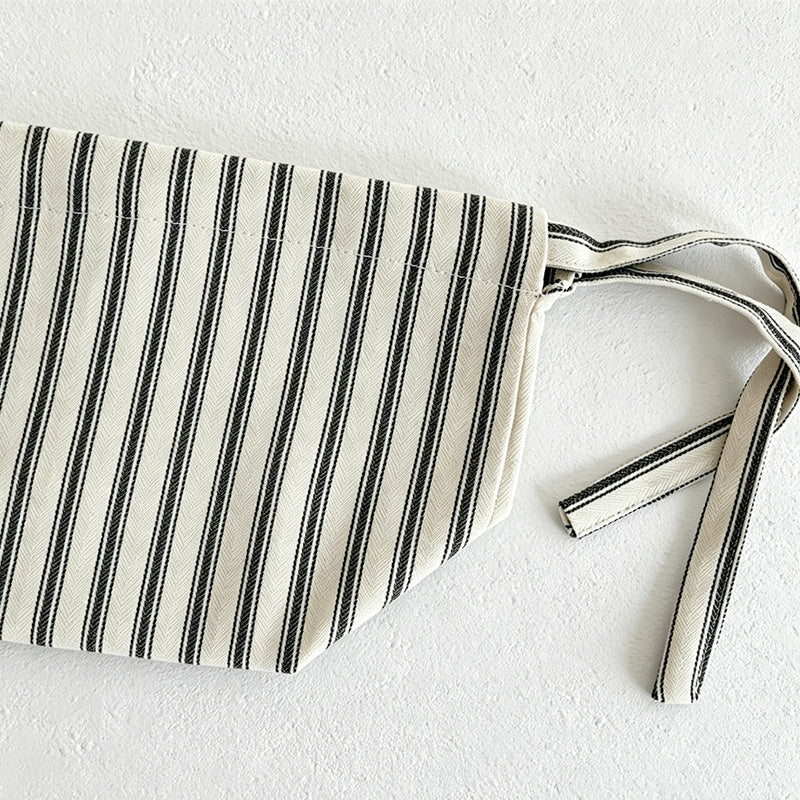 CouldNook Minimalist Striped Tissue Box - Aesthetic Fabric Storage Bag