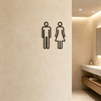 CouldNook 1Pair Of Restroom Door Wall Sign - Simple Room Marker