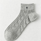 CouldNook Heart Motif Patterned Socks - Soft Home Detail (MK2COW6W8FHO05)