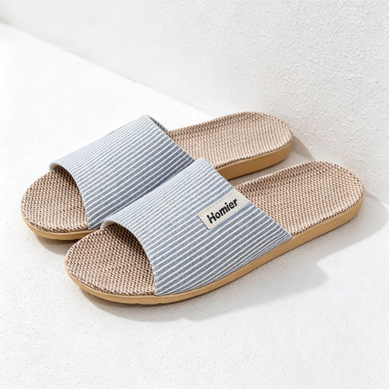 CouldNook Woven Look Buckle Detail Home Slippers - Small Space Helper