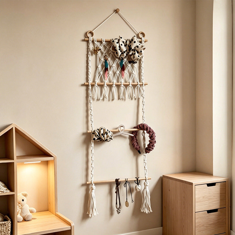 CouldNook Macrame Storage Hammock - Wall Organizer Decor