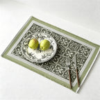CouldNook Floral Faux Linen Table Runner - Dining Table Accent