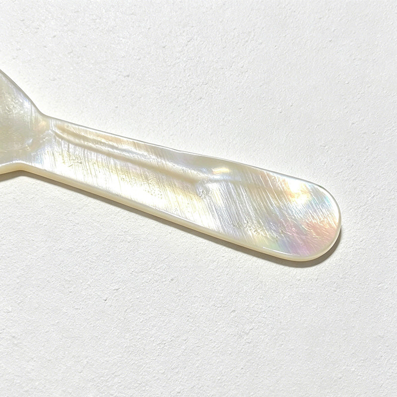 CouldNook Polished Shell Caviar Spoon - Aesthetic Coffee & Tea Stirrer