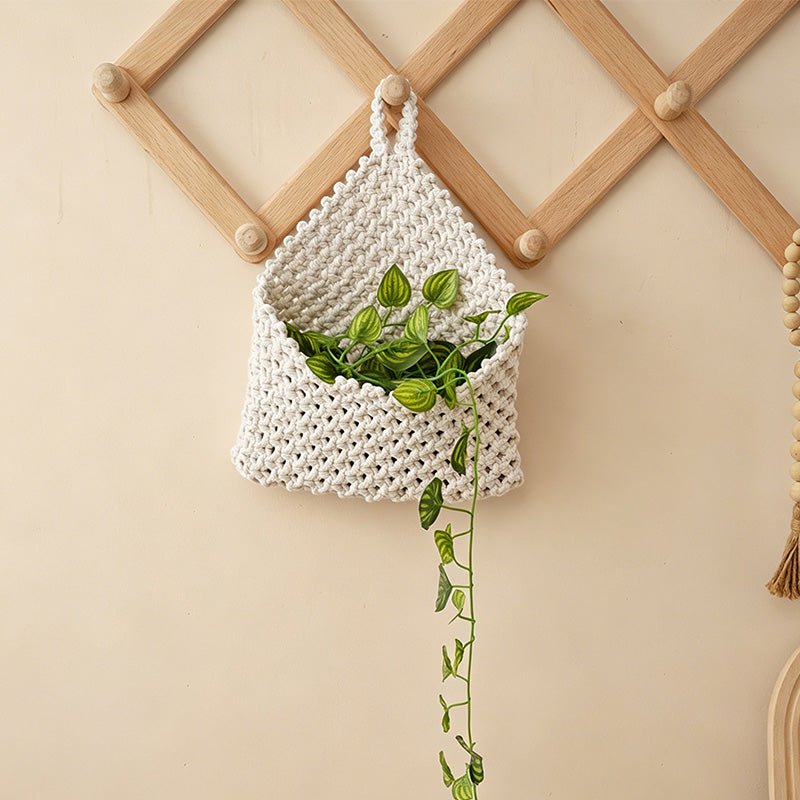 CouldNook Macrame Hanging Basket - Wall Storage Decor