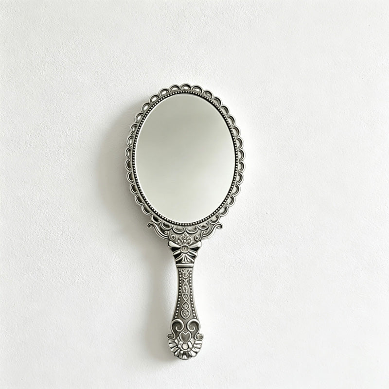 CouldNook Handled Oval Handheld Make Up Mirror - Simple Daily Essential