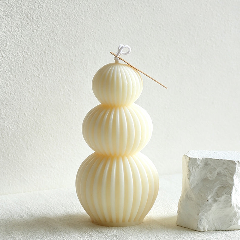 CouldNook Round Stacked Form Candle - Gentle Display Piece