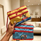 CouldNook Cartoon Double Zipper Pouch - Daily Bag Organizer
